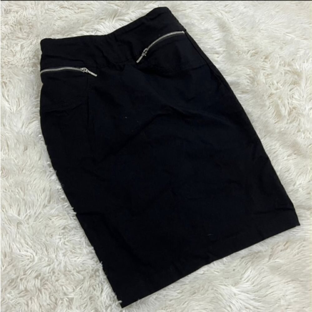 Joe Benbasett Pencil Skirt Black Pull-On XS